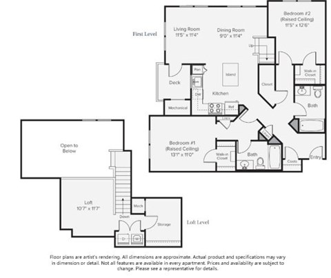 A floorplan of an apartment home
